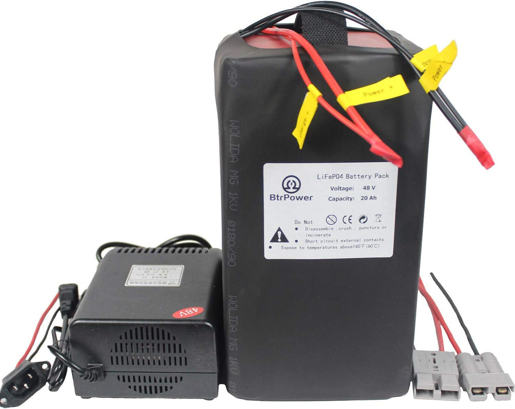 48V 10AH 18AH 20AH 30AH 50AH Lithium Ion LiFePO4 Battery Pack with 5A Charger T167
