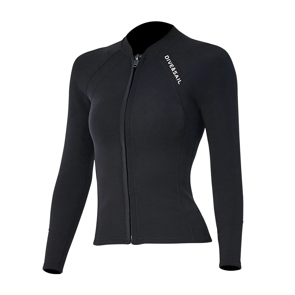 2mm Neoprene Front Zipper Wetsuits Jacket Long Sleeves N2467