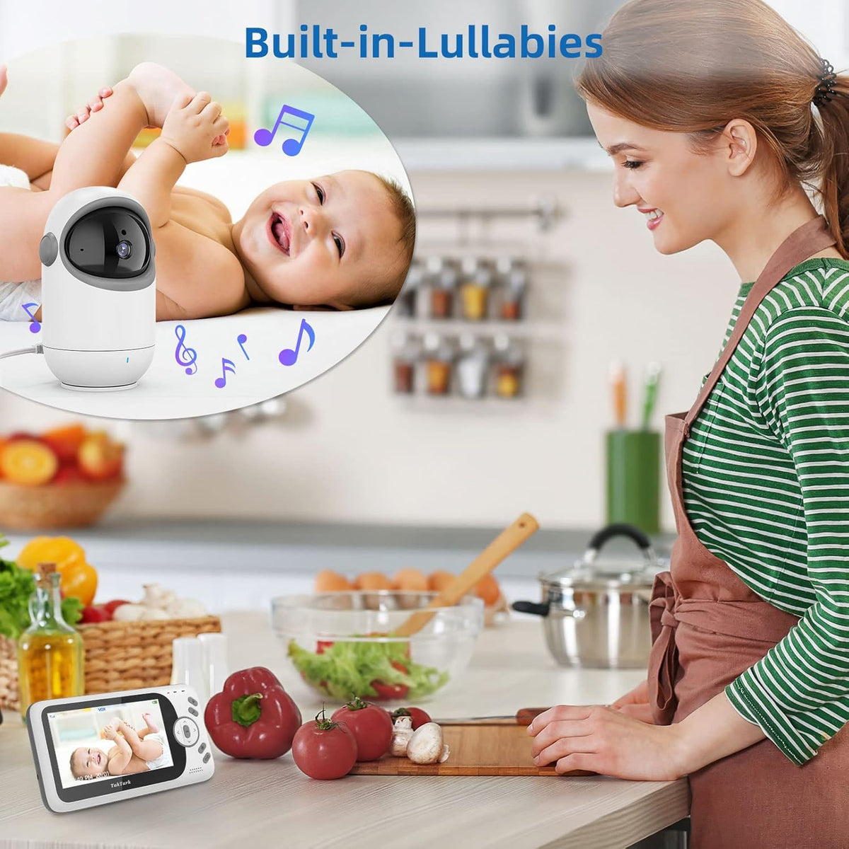 4.3" Video Baby Monitor with Camera and Audio, No WiFi, Night Vision, Two-Way Audio, Remote Pan Tilt G5631