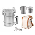 Large Capacity Stainless Steel Camping Cooking Pot with Removable Handle T3016
