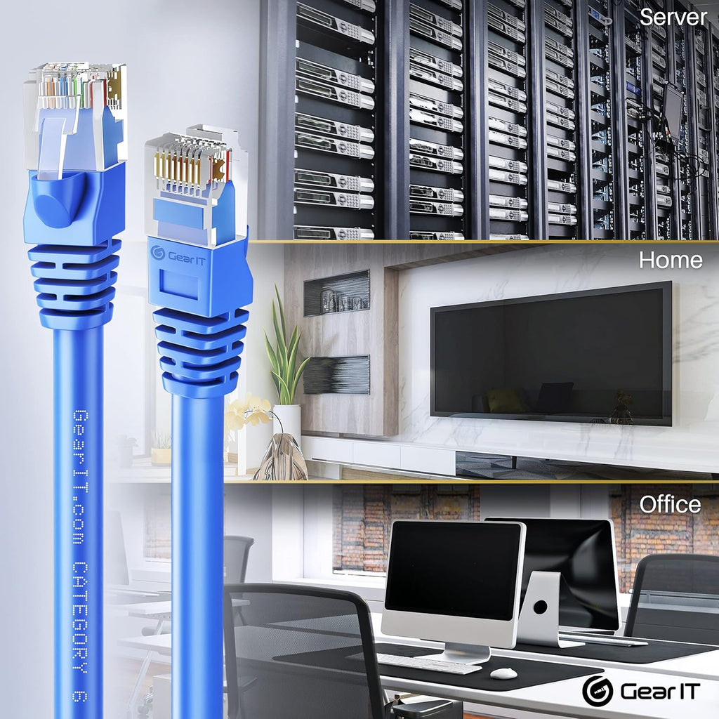 Blue Cat 6 Ethernet Cable 25 ft (20-Pack) U15073
