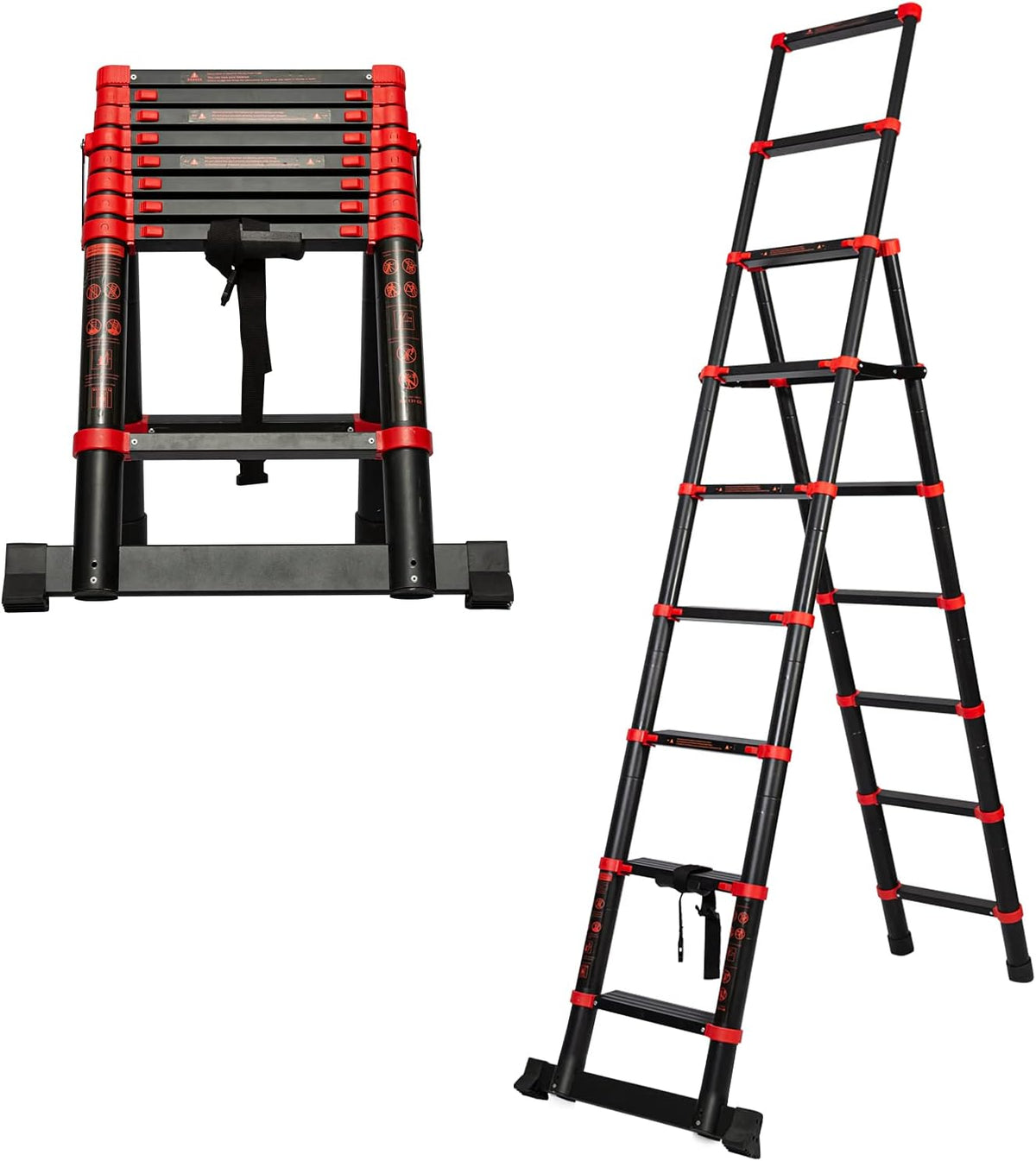 Telescopic Ladder 7+9 Aluminum A-Frame Extension Ladder, 330 Pound Capacity P72087