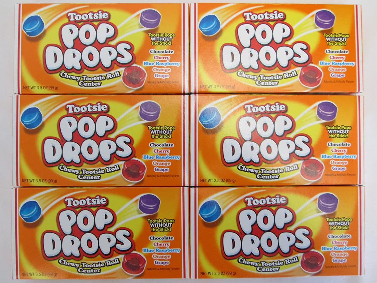 6 Pack of 3.5 Oz Boxes Tootsie Pop Drops C7475