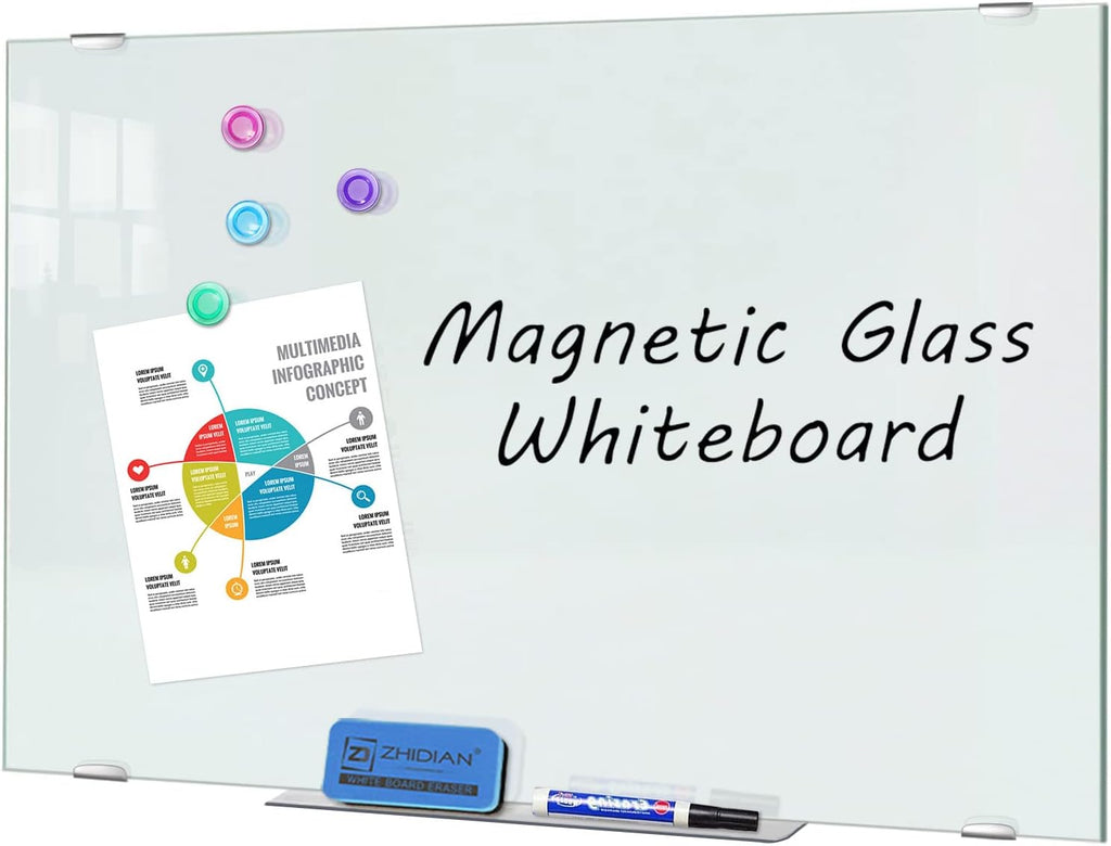 Frameless Magnetic Tempered Glass Whiteboard K133
