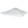 Cream White 10'x10' Gazebo Replacement Canopy Top Cover with 2-Tier N3003