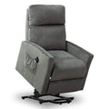 Grey Lift Recliner Chair Heavy Duty Soft Fabric Single Sofa C33190
