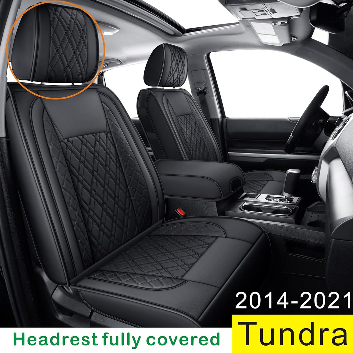 Gray Faux Leather Seat Covers Full Set T6922
