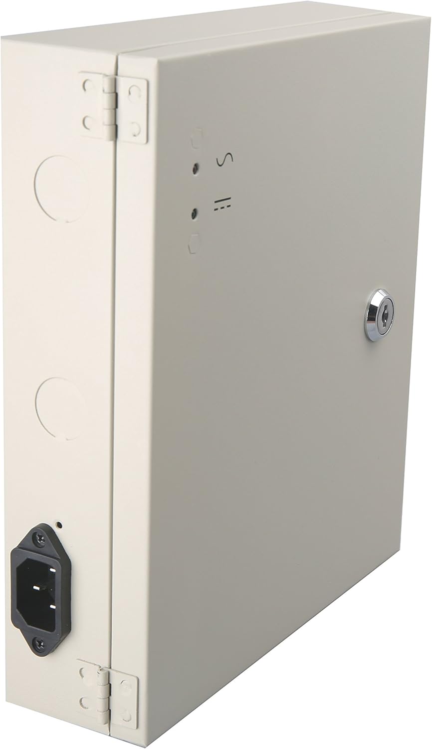 18 Channel DC12V 20 Amp Reset Fuse CCTV Power Box with AC Plug and Lock D63539