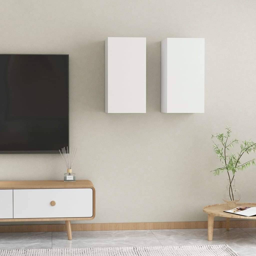 White Chipboard TV Cabinet C3372