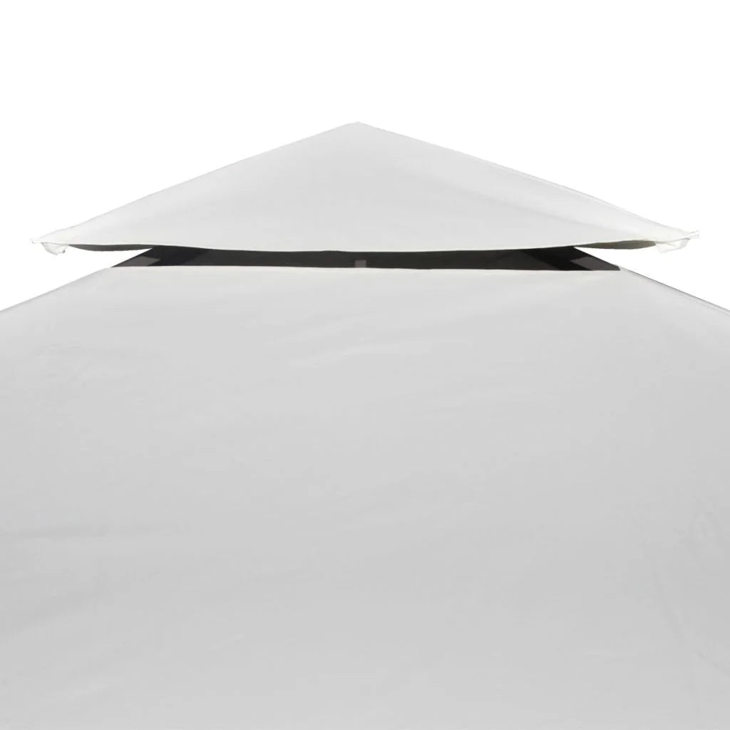 Cream White 10'x10' Gazebo Replacement Canopy Top Cover with 2-Tier N3003