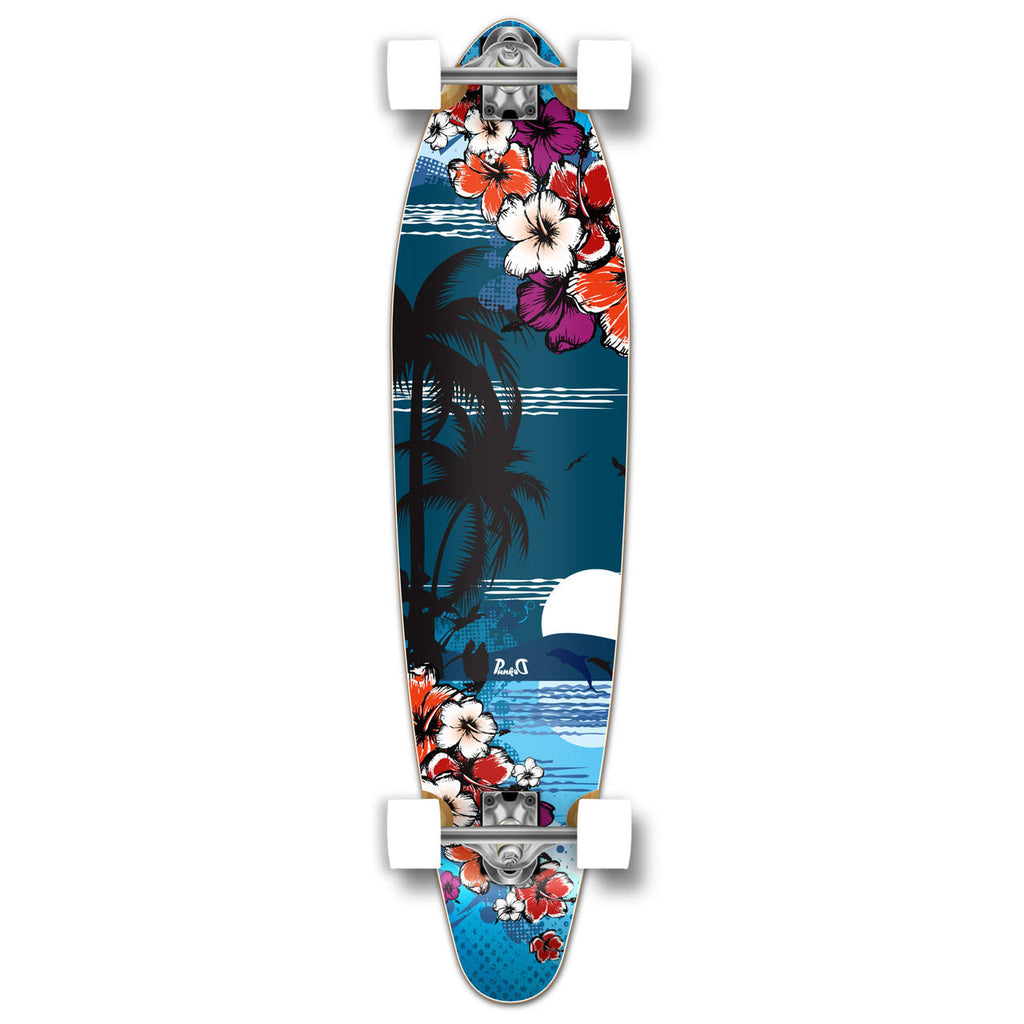 Tropical Night Kicktail Longboard Complete S88916