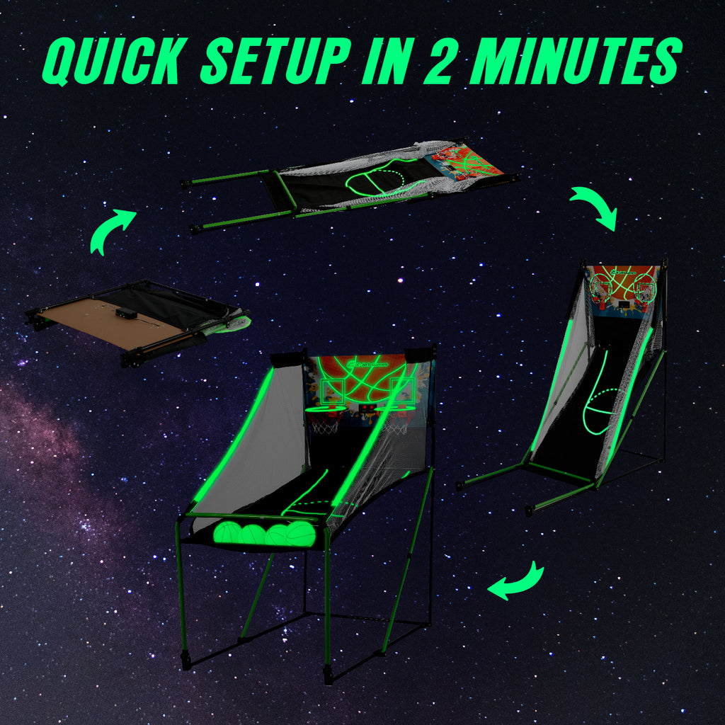 Glow in The Dark Basketball Arcade Game E93536
