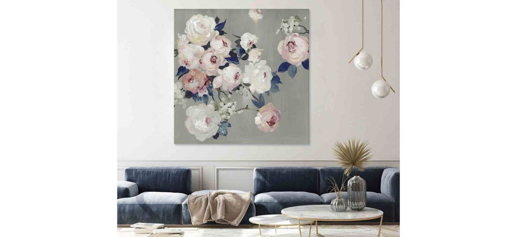 Cobalt Leaves Wall Art Y858