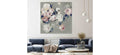 Cobalt Leaves Wall Art Y858