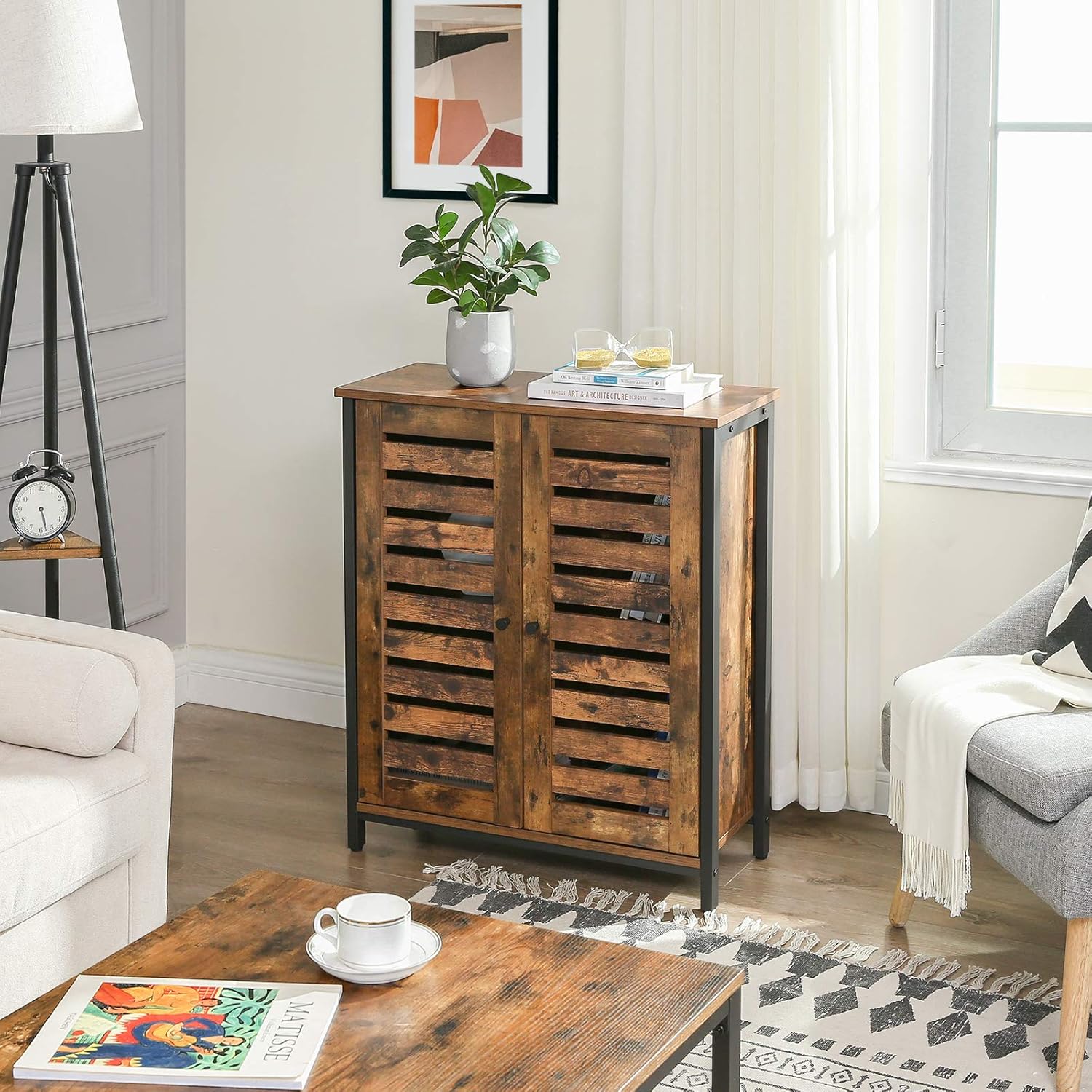 Rustic Brown Storage Cabinet D40703