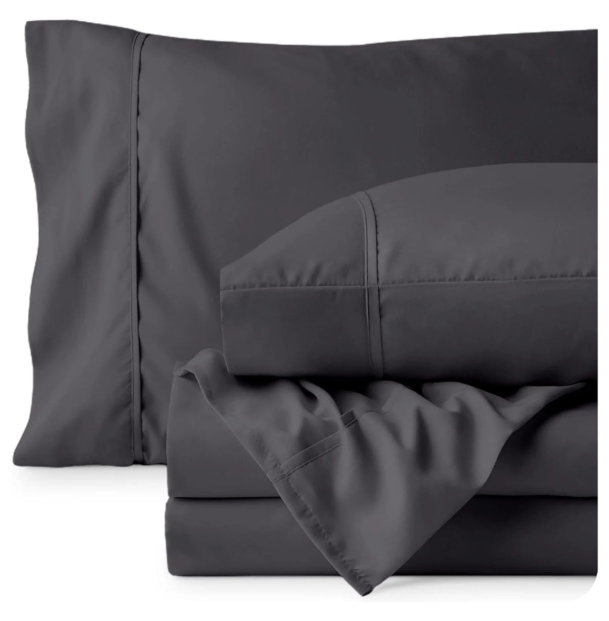 Short Queen 4 Piece Microfiber Sheet Set with Deep Pockets L7101