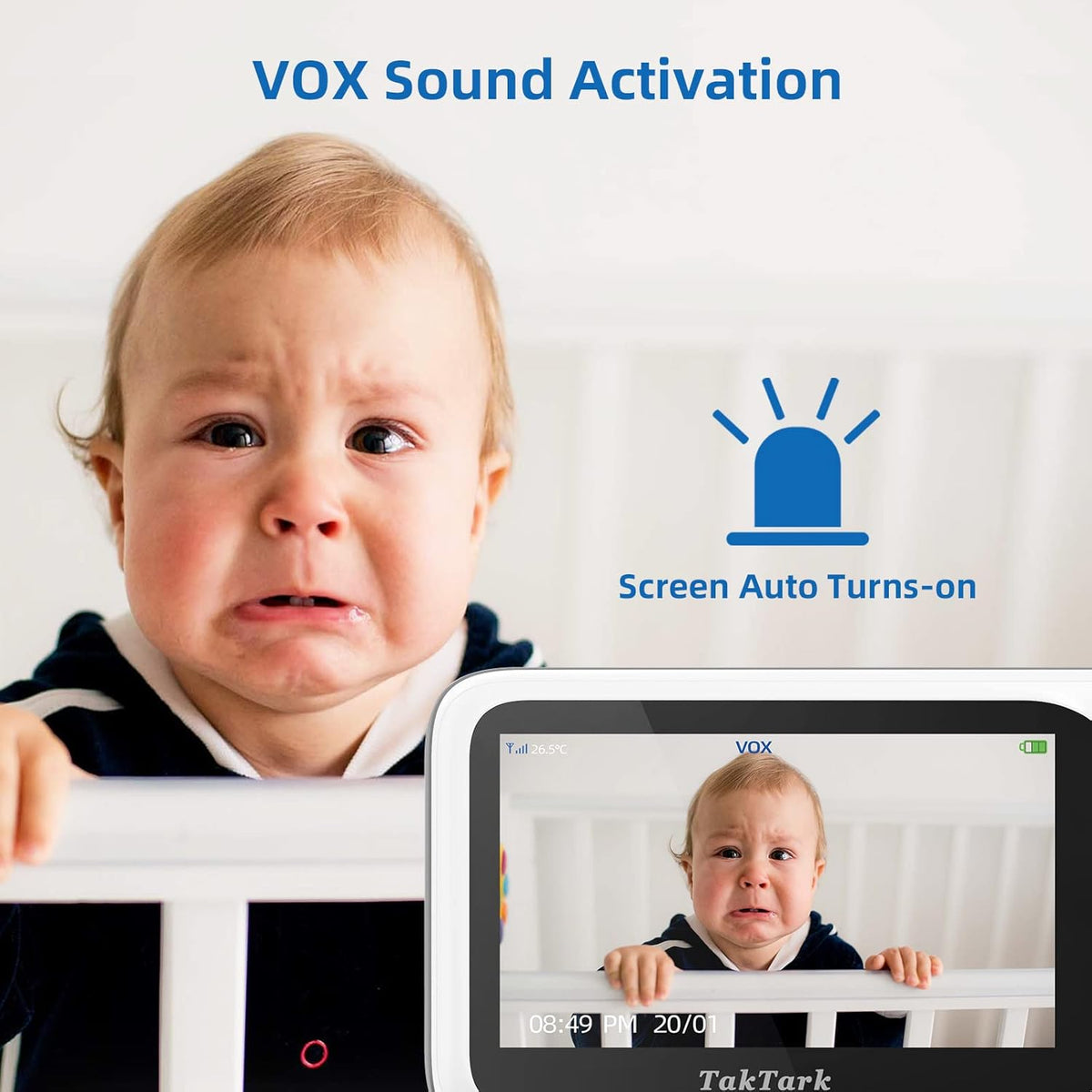 4.3" Video Baby Monitor with Camera and Audio, No WiFi, Night Vision, Two-Way Audio, Remote Pan Tilt G5631