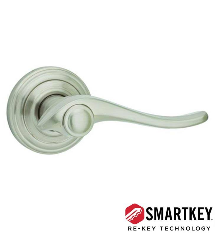 Right Hand Avalon Lever Interior Double Cylinder Handleset Trim Satin Nickel Finish V3233