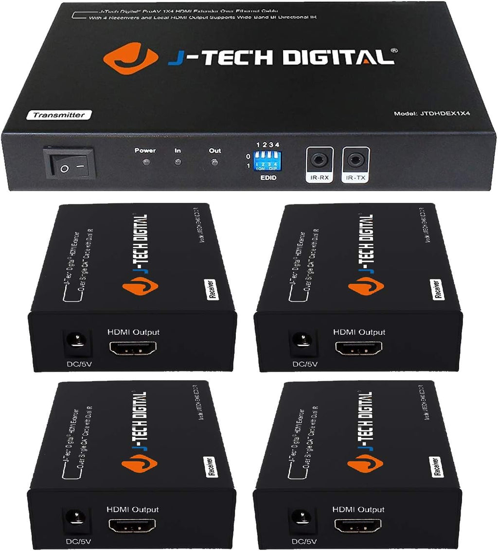 1x4 HDMI Extender Splitter Combo with Local Loop out and Bi-directional IR control R2142