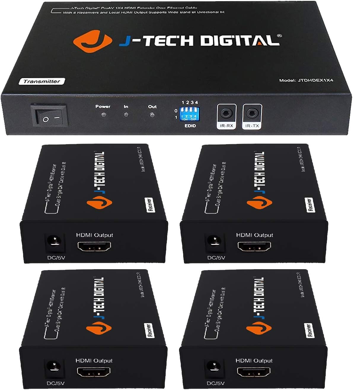 1x4 HDMI Extender Splitter Combo with Local Loop out and Bi-directional IR control R2142