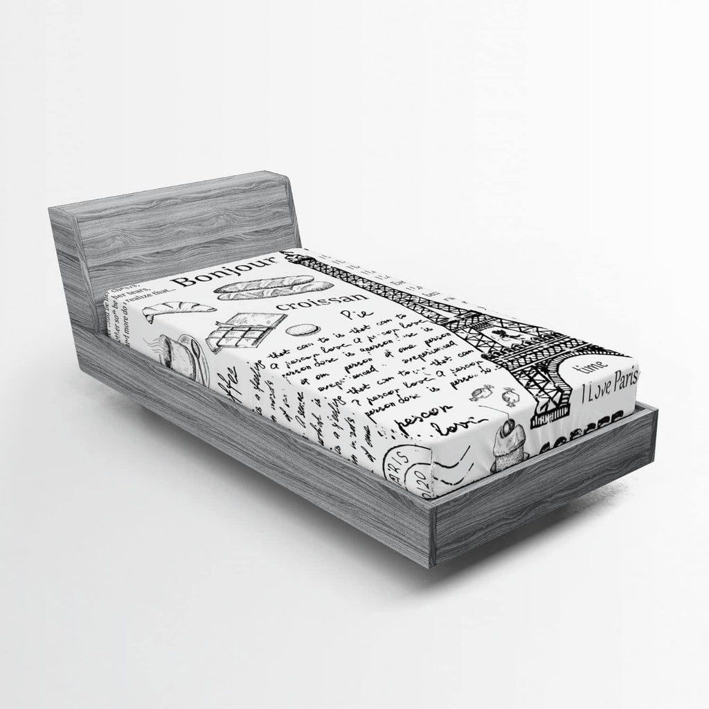 Charcoal Yellow Queen Size Fitted Sheet F861644