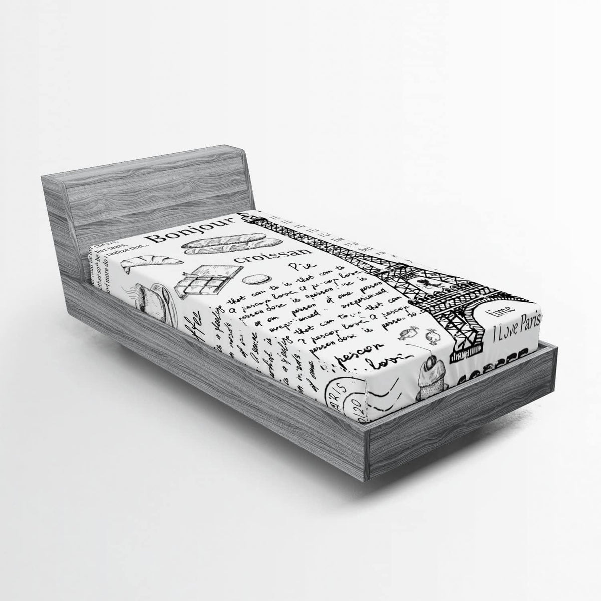 Charcoal Yellow Queen Size Fitted Sheet F861644