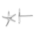 10K White Gold Polished Mini Starfish Earrings O842245