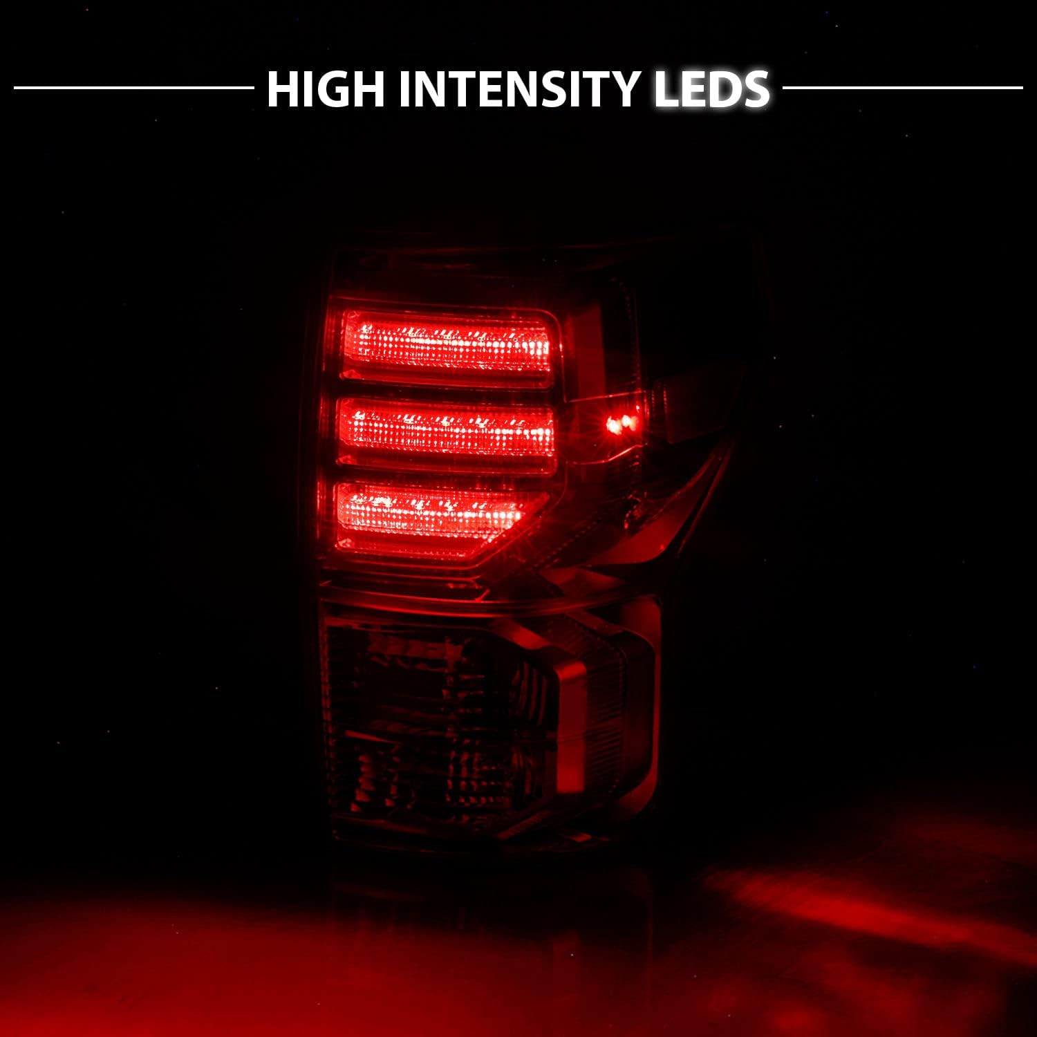 Clear Red LED Brake Tail Lights Bulb Included Set V67070