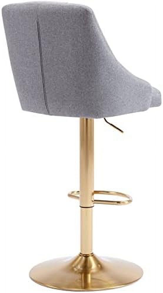 Dark Green Black Fabric Tufted Swivel Barstool T46556
