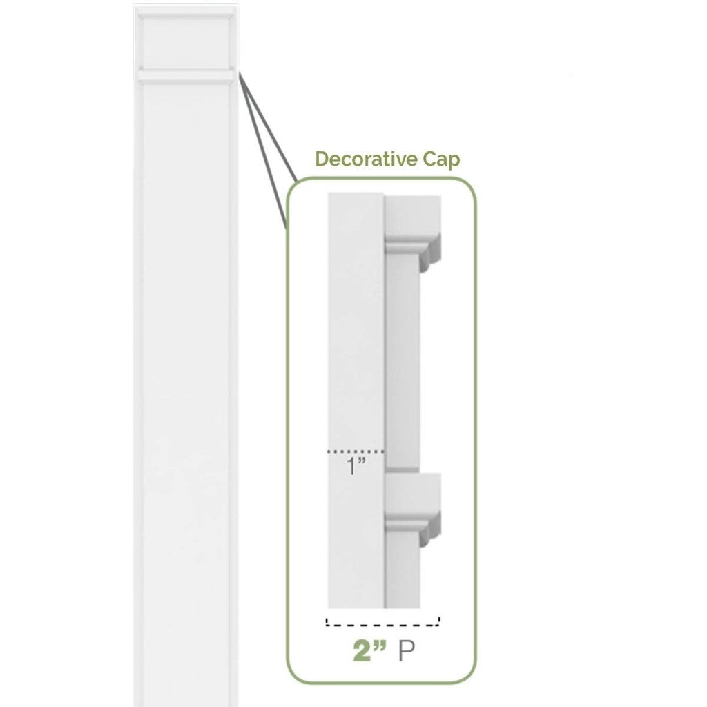Plain PVC Pilaster with Capital and Base (Pair) H795