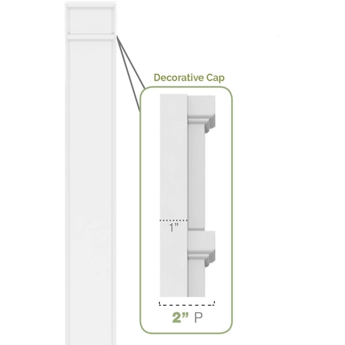 Plain PVC Pilaster with Capital and Base (Pair) H795