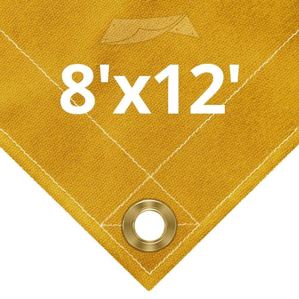 10 oz Tan Canvas Tarps 8' x 12' J10648