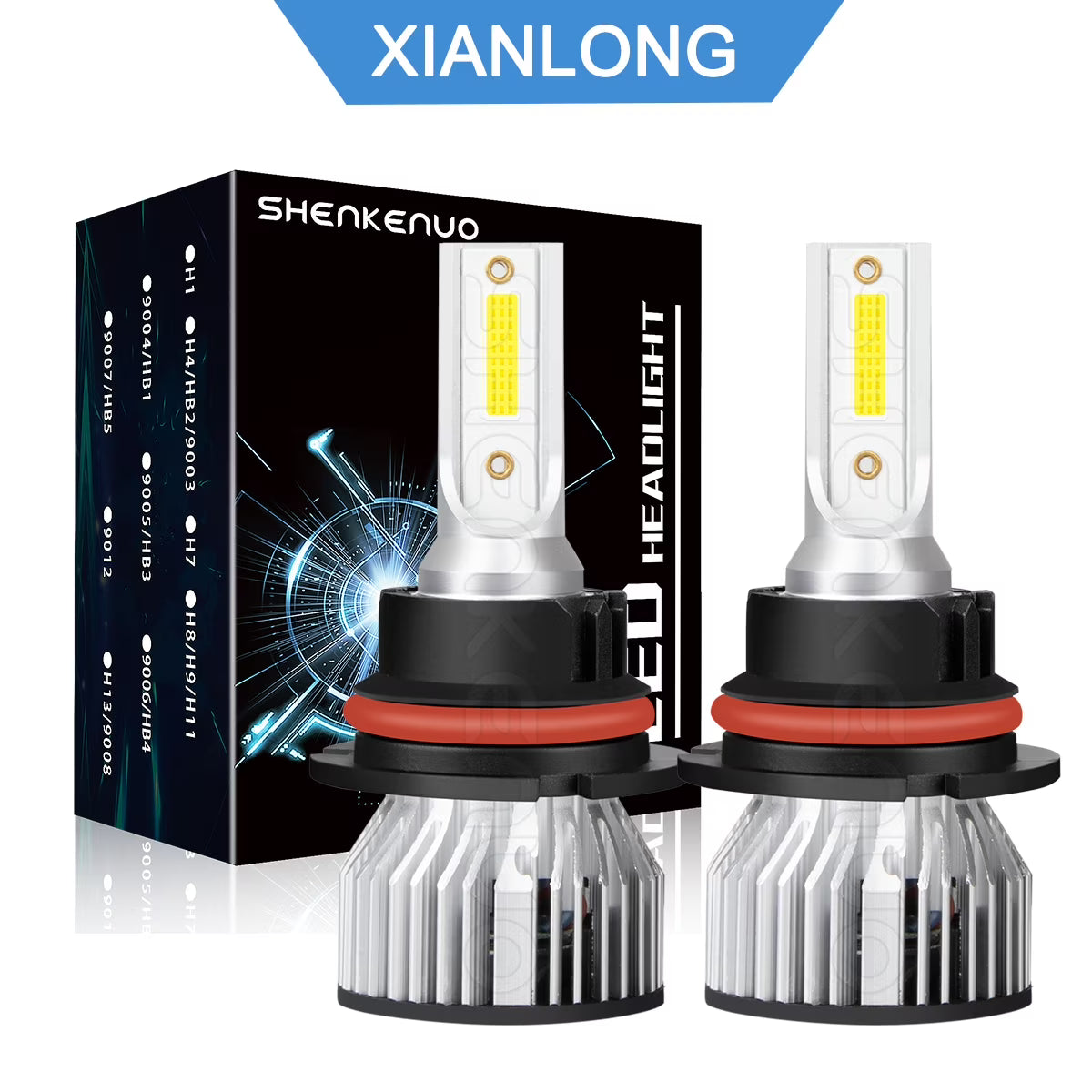 9007 HB5 High Low Dual Beam LED Headlight Bulbs Kit, 2pcs N9220