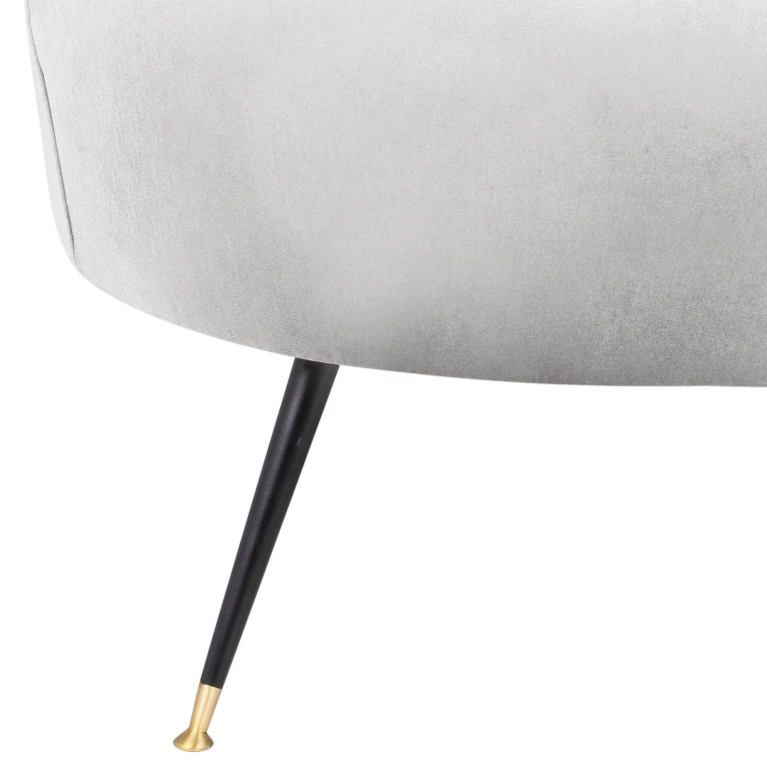 Light Grey Velvet Accent Chair W256668