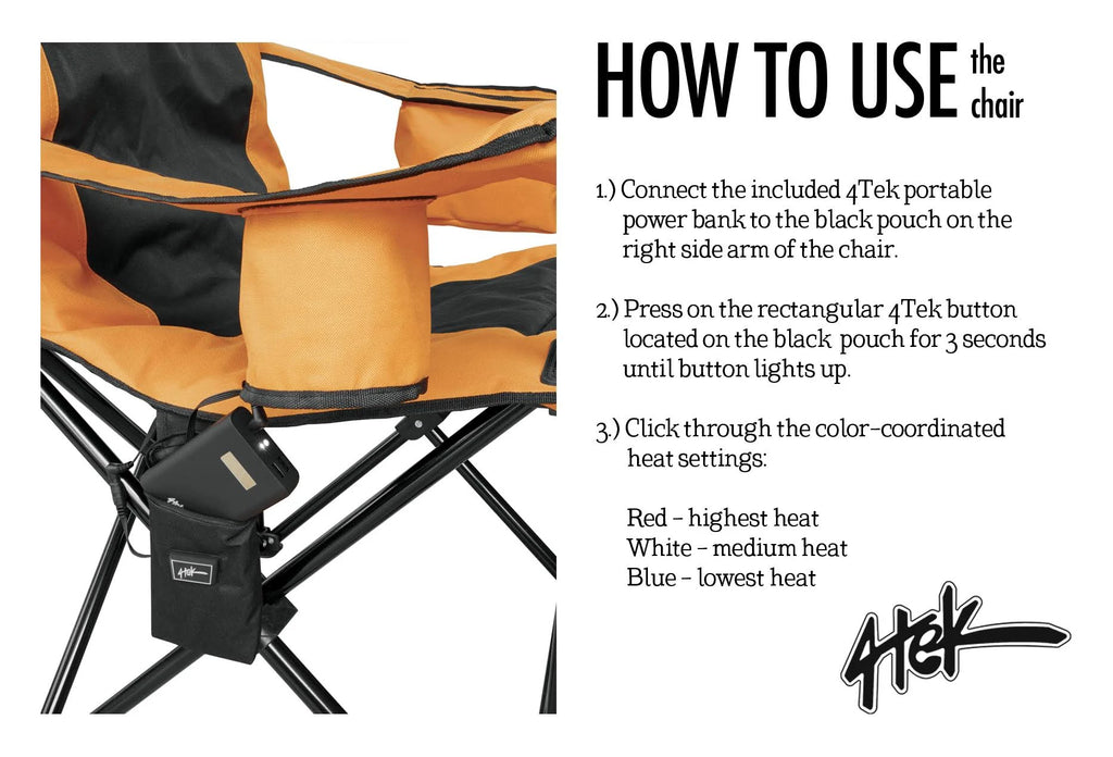 Heated Outdoor Folding Camping Chair J2776