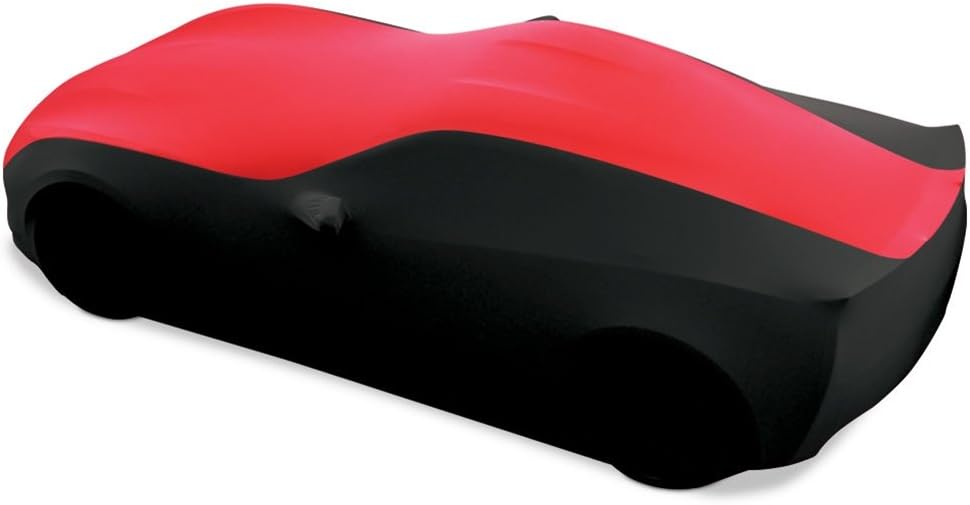 Red/Black Stretch Satin Indoor Car Cover M202014