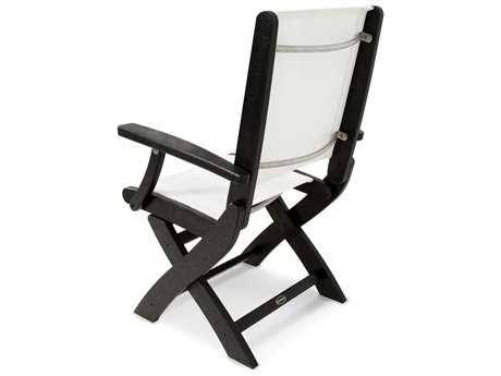 Coastal Folding Chair in Sand / Navy Blue S80889