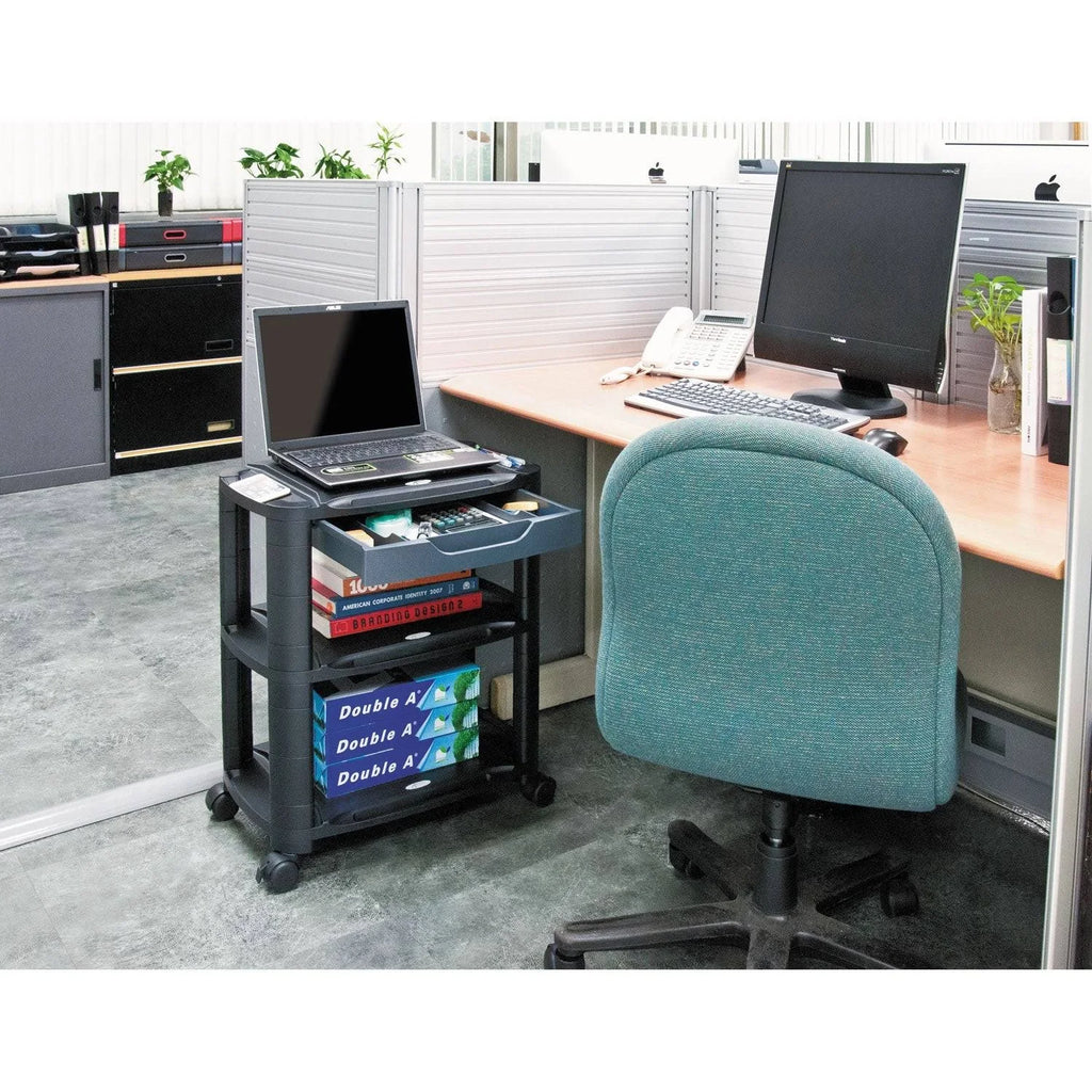 Black 3-in-1 Storage Cart and Stand E728