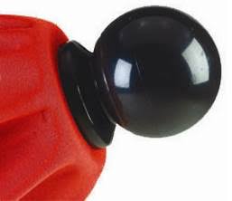 9 Feet Fiberglass Market Umbrella Pulley Open Matted White/Pacifica/Red R37234