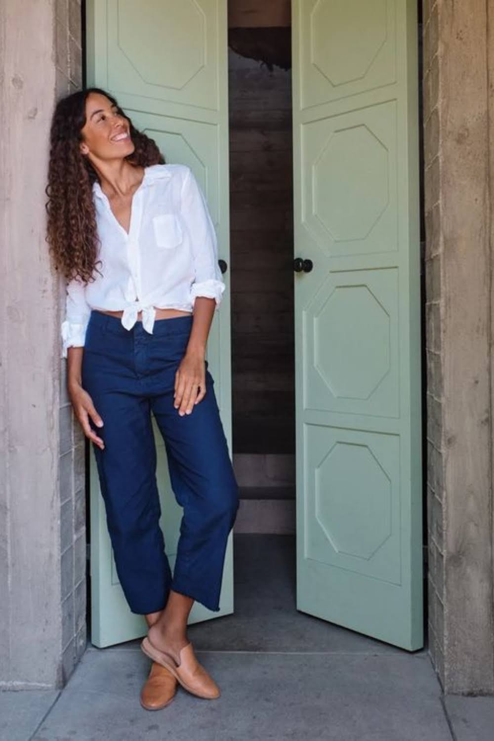 Navy Blue Italian Performance Linen 2 W87224