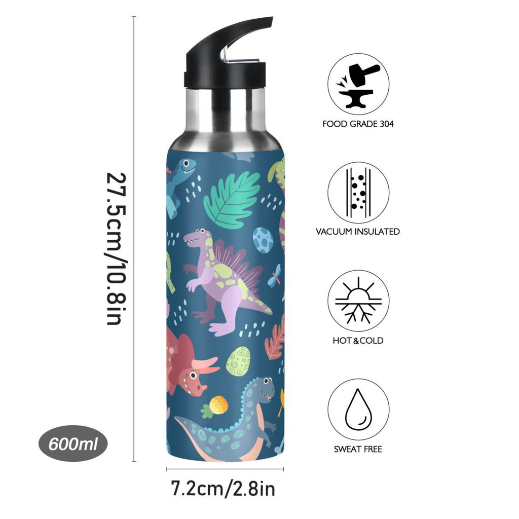 Stainless Steel Water Bottle with Straw Lid Vacuum Insulated 20 OZ U8262