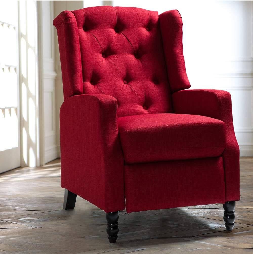Pink Tufted Manual Recliner C16822