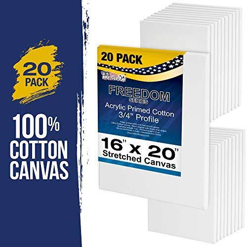 20-Pack 16 x 20 inch Acid Free Stretched Canvas Y39629