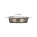 1 Quart 24 oz Hotstone Taupe Round Casserole with Lid V843