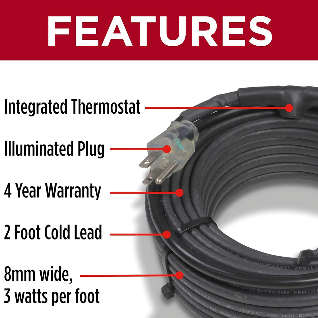 40 feet Self-Regulating Heat Cable, 120 volt L653