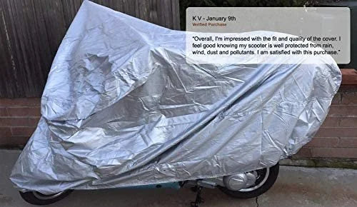 Motorcycle Cover with Reinforced Securing Straps and Storage Bag G972