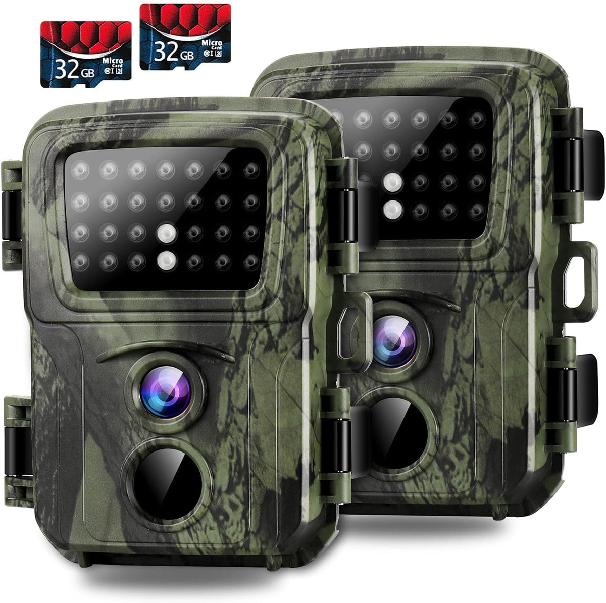 2 Pack 20MP 1080P Night Vision Motion Activated Waterproof Hunting Camera with 32GB Card W611408