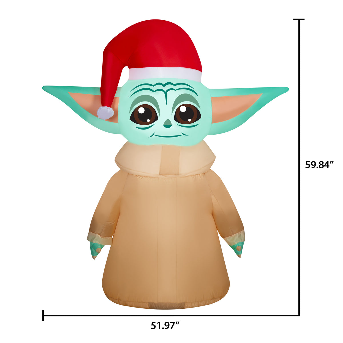 Star Wars Airblown Inflatables Christmas Stylized Grogu with Santa hat E6108