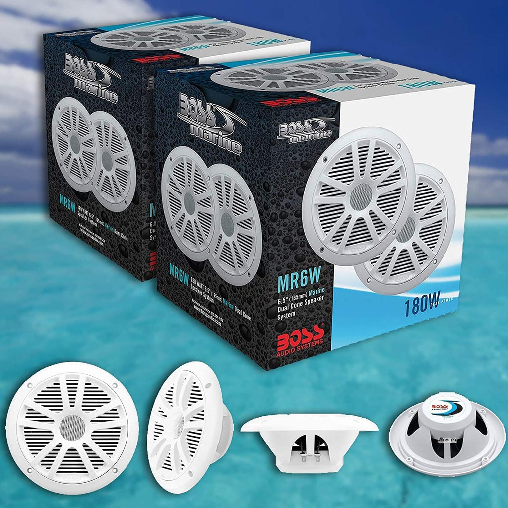 Marine Stereo & Four Speakers Boat Audio Bundle with Bluetooth M875458