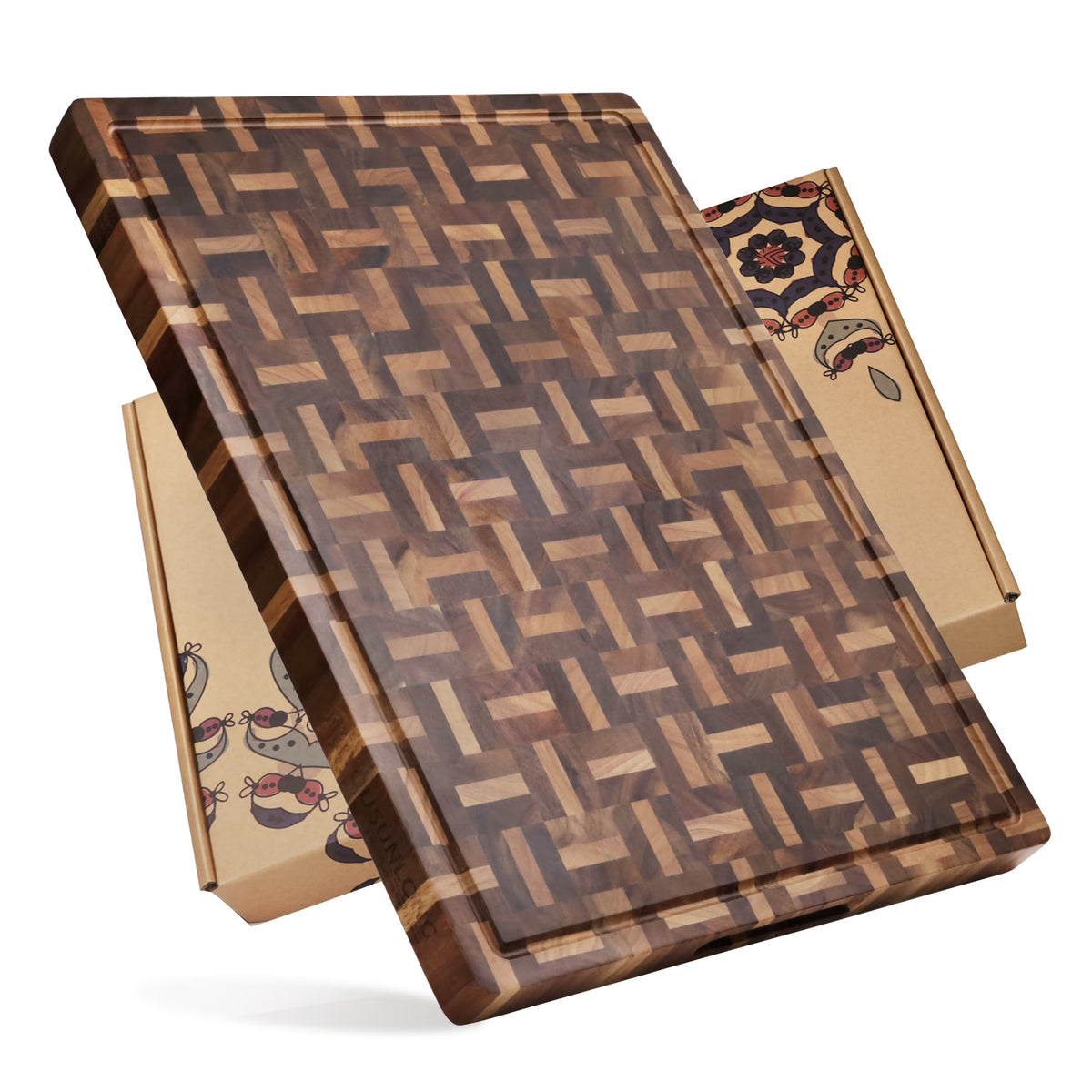 24x18x1.5 inch Acacia Wood and Oak Cutting Board L53920